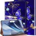 Case for iPad Air 11-inch M4 (2026)/M3 (2025)/M2 (2024), iPad Air 5th (2022)/4th Generation (2020) 10.9 Inch, Auto Wake/Sleep Supports Pencil Pro and Pencil(USB-C), Diamond Butterfly