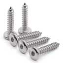 Glvaner (100 pcs) M3 x 25mm Round Socket Head Self Tapping Screws 304 Stainless Steel 18-8 Type A Point Sheet Metal Screws Wood Screws Furniture Screws