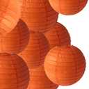Orange Paper Lanterns Decorative 10pcs Party Hanging Decorations for Halloween Thanksgiving Birthday Baby Shower Graduation Fall Themed Decor Chinese Paper Lanterns DIY Activities