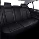 Aierxuan 5 Car Seat Covers Full Set Waterproof Leather Universal Fit for Kia Soul Sorento Hyundai Elantra Civic Jeep Wrangler Santa Fe Tucson Ford Explorer Edge Lexus (Full Set, Black)