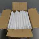 Kedtui Taper Candles 10 inch (H) Dripless, Set of 24 White Unscented and Smokeless Taper Candles Long Burning, Paraffin Wax with Cotton Wicks for Burning 8 Hours Time