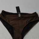 Zmart Women Full Coverage Ruched Bikini Bottoms Tummy Control Swim Bottoms Scrunch Ruffle Bathing Suit Bottom (Medium, Brown)