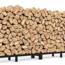 Mr IRONSTONE 8ft Firewood Rack Outdoor Indoor, Upgraded Heavy Duty Adjustable Fire Wood Rack Holds Up to 4500lbs, Fireplace Log Holder Wood Storage for Porch Patio, Easy Assembly