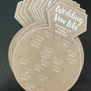 Bridal Shower Games, (Set of 50) Wedding Shower Game, Engagement Party, Bachelorette Party Game, Kraft, White (One Size)