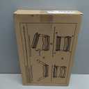 Large 2 Tier Fruit Basket for Kitchen Counter with 2 Banana Hangers, Metal Fruit Bowl with Protection Mats for Vegetable Bread Snack, Countertop Organizer  Black, 14.5" W x 9.5" D