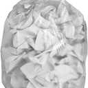 50 Small to Medium 7-8-9-10 Gallon 24" x 24" Clear Garbage Bags - Commercial Waste Basket Trash Bags | Bulk Plastic Bathroom Trash Can Liners | Office Shredder Bags