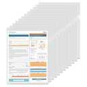 Oqqlin 100 Pcs Clear Document Folders Bulk, L-Type Plastic Copy Safe Project Pockets for A4 Paper Waterproof Folders Sleeves for Home, School, Office