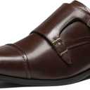 Bruno Marc Men's Dress Loafer Shoes Monk Strap Slip On Loafers (7.5, Brown)