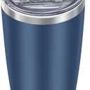 WETOWETO 20oz Tumbler, Stainless Steel Vacuum Insulated Coffee Travel Mug, Double Wall Powder Coated Insulated Coffee Mug Travel Mug with Lid Thermal Cup for Outdoor (Navy Blue, 1 Pack)