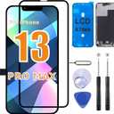 ZTR for iPhone 13 Pro Max Screen Replacement, 6.7-inch LCD COF Display, Touch Digitizer Full Assembly with Waterproof Tape, 120Hz Promotion, Screen Protector (for A2484, A2641, A2644, A2645, A2643)
