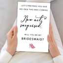 Will You Be My Bridesmaid Card, Bridesmaid Proposal Card, Maid of Honor Card Gift for Women (ES117)
