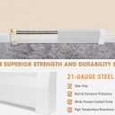 SDSNTE 4ft Steel Easy Slip-On Baseboard Heater Cover, No End Caps, for Bathroom & Hydronic System for Extending Cover, White