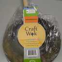 Craft Wok Traditional Hand Hammered Chinese Carbon Steel Wok with Wooden and Steel Helper Handle (12 Inch, Round Bottom Pow Wok Pan) / 731W88-12in