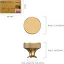 30 Pack Champagne Bronze Knurled Cabinet Knobs for Dresser Drawer Pulls Brass Cupboard Hardware for Cabinets CK0029