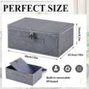 Briwooody Discreet Lockable Toy Bag Storage Organizer Toy Bag Storage Bins Case with Zipper Lid for Women and Men Clothes Container(Gray,15 x 10 x 6.3 Inch)