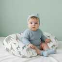 Little Grape Land Nursing Pillow Covers 2 Pack, Soft & Breathable Removable Breastfeeding Pillows Covers for Feeding Pillows, Nursing Pillow Slipcover for Baby Girls Boys, (Safari & Green) 24''L x 18''W