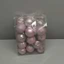 JULMELON 24PCS Large Christmas Balls Ornaments,60mm/2.4 in Shatterproof Plastic Decorative Xmas Tree Ornaments, Assorted Christmas Ball Ornaments for Wedding Mothers Day Party Decorations (Pink)