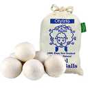 Otylzto Wool Dryer Balls 4-Pack, Drying Balls for Laundry,Reusable As Natural Fabric Softener, Reduce Clothing Wrinkles, Drying Clothes Faster Eco-Friendly