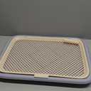 Generic Mesh Grids Toilet Training Pad Holder Splashproof Easy to Clean Indoor Dog Potty Tray Puppy Pee Pad Holder for Dogs and Cats, Gray