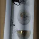 Mid Century Modern Table Lamp - Gold & White Glass Shade for Bedside, Living Room, Office