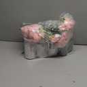 Domensi 6 Sets Wedding Floral Centerpiece for Table Decor, Artificial Peonies Silk Flowers Bouquet with Flower Foam and Metal Vase Faux Floral Arrangement for Bridal Shower Tea Party (Light Pink)