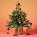 WDS WONDROUS Brown Christmas Ball Ornaments Glass Set of 24  1.18 Xmas Ornament Balls, Small Christmas Tree Hanging Decorations for Wedding Party Autumn Winter Holiday Decor (3 Effect Brown Colors)