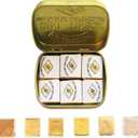 CSY art gallery Metallic Watercolor Paint Set  Set of 6 Shimmery Gold Solid Water Colors  Artist Quality  Perfect for Adults, Students, Hobbyists(Earth Golden)