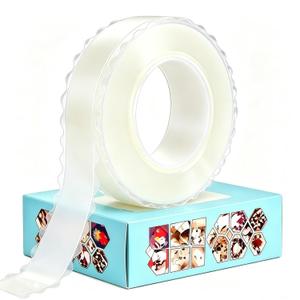 zvp Double Sided Nano Tape, Removable Heavy Duty Mounting Foam Tape, Adhesive Tape for Wall, Carpet, Poster and Picture Hanging Strips (White, 1.15 * 197 in)