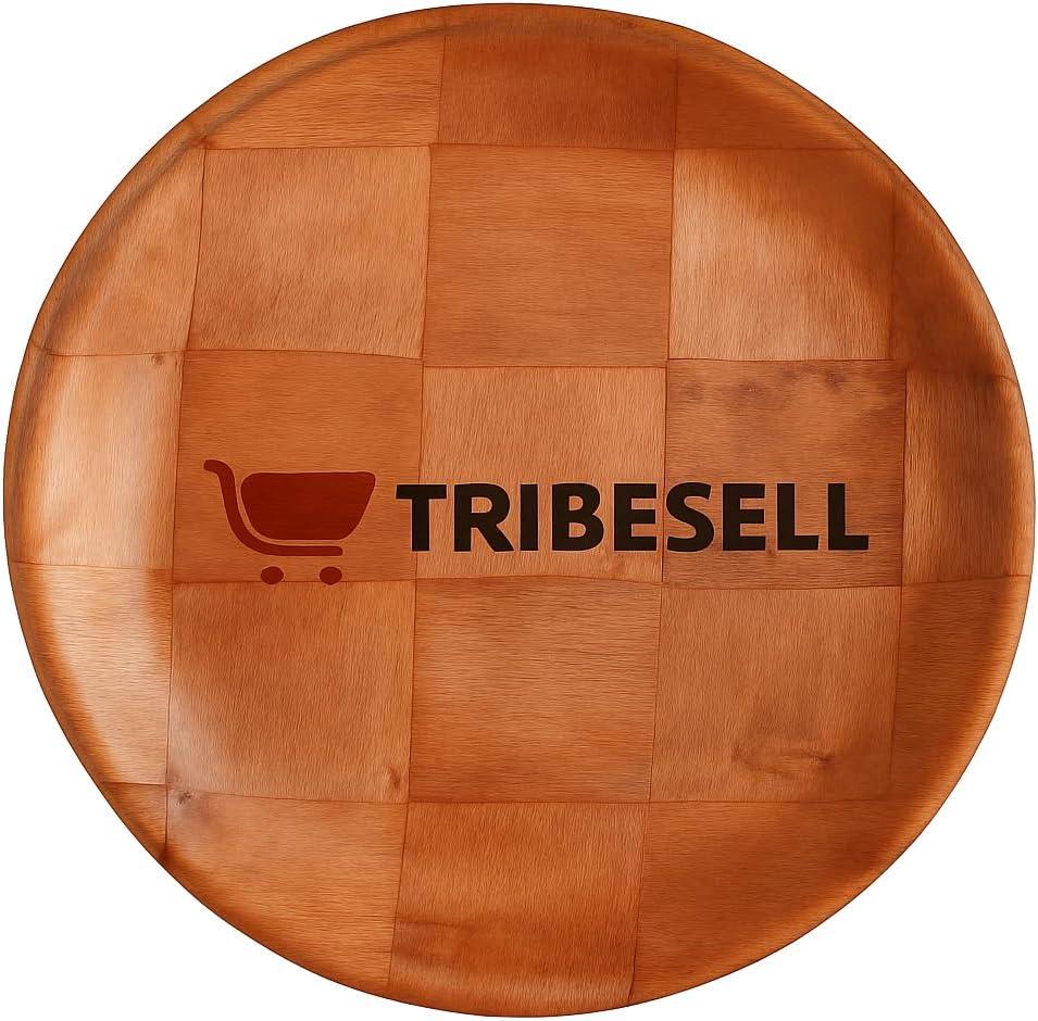 10" Woven Wood Plates (Pack of 3) | Durable, Lightweight, Eco-Friendly Wooden Dinner Plates for Events, Catering, and Daily Use