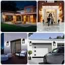Large Motion Sensor Outdoor Wall Light, Waterproof Exterior Wall Sconce Light Fixture with Water-Rippled Glass, Bronze Modern Outside Wall Lantern for House, Porch, Patio, Garage, Bulbs Not Included