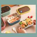 Lunch Box 1200ml 2 Layers Hot Food Lunch Containers with Spoon, Portable Adult Bento Lunch Box Cold and Hot Food Storage for School Office Outdoor Travel