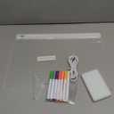 Cordless LED Note Board with 10 Colors, Built-in 1000mAh Rechargeable Battery Powered Led Drawing Board for Kids, Dry Erase Boards with 7 Markers for Gift (9.85" * 13.78" with USB Type C Cable)