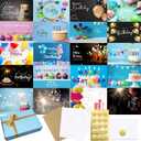 160 Birthday Cards Bulk with Short Generic Message Inside, Birthday Cards with Envelopes 4 x 6 inches, 20 Unique Designs, for Family, Group,Office, Business, Cards in Box