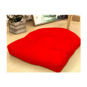 Indoor/Outdoor Chairpad with Ties, Patio Furniture Chair Cushions, Rocking Chair Cushions, Seat Cushions (Red, 19 * 19)