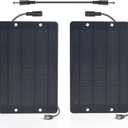 Soshine USB Solar Panel 2Pack with DC Male to Male Cable- Solar USB Charger 5v 6w with High Performance Monocrystalline for Mini Fan,Power Bank,Camping Lanterns