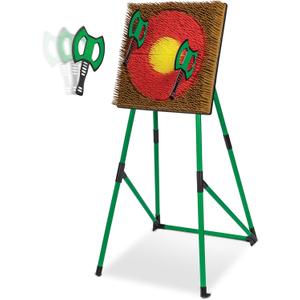 EastPoint Go Gater Tomahawk Axe Throw Set - Green, Medium - Bristle Target & Foam Tomahawks for Yard Games - Easy Portable Setup for Outdoor Games - Hand-Eye Coordination for Outdoor Activities