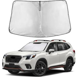 EcoNour Windshield Sunshade Compatible for Subaru Forester 2019-2022 2023 2024, Sun Visor for Front Windshield & Window Sun Shade Cover, UV Heat Blocker & Protector, Car Accessories