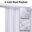10 Panels 5x14ft White Backdrop Curtains for Parties, Wrinkle Free Polyester White Photo Backdrop Drapes 14 ft Long Back Drop Cloth for Wedding Birthday Photography Background Party
