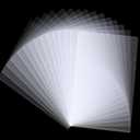 100 Pcs Clear Document Folder Project Pocket for US Letter / A4 Size - Transparent L-Type Plastic Folder