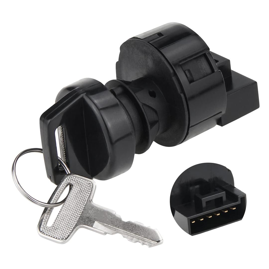 Ignition Key Switch for Polaris Ranger 400 500 570 800 4x4 Crew RZR 4 800 570 Scrambler Sportsman 550 500 SE XP ACE 570 900 ATV Replace OEM # 4012166 4011142 Off/Run/Light On/Start 6 PIN 4 Position