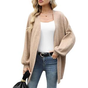 Ziesexy Womens Oversized Cardigan Sweaters 2025 Fall Long Lantern Sleeve Knit Open Front Cozy Long Cardigans for Women
Size M