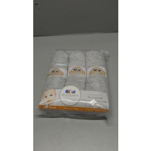 BlueSnail Quilted Thicker Waterproof Changing Pad Liners,3 Count(Heater Gray)