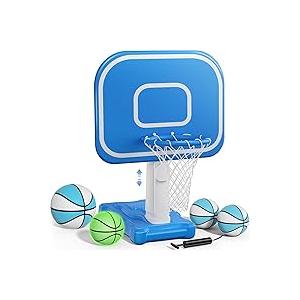 Uladis Pool Basketball Hoop 33"x26"x50" Pool Game with Adjustable Height