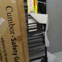 Cumbor 29.7-40.6" Baby Gate for Stairs, Mom's Choice Awards Winner-Dog Gate for Doorways, Pressure Mounted Auto-Close Pet Gates for Dogs Indoor, Safety Child Gate with Easy Walk Thru Door, Black