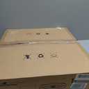 DLLT Modern Ceiling Fans with Lights: 20" Flush Mount Low Profile Ceiling Fan with APP Remote Control - White LED Bladeless Fandelier Dimmable Quiet DC Motor for Bedroom Living Room