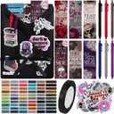 Honoson 6 Set Dark Romance Blind Date with a Book Gift Box Supplies Including Smutty Spicy Bookmarks Stickers Tags Pens Ribbon Wrapping Papers Bookish Librarian Book Lovers Club Gifts(Without Books)