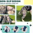 Dog Rear Leg Sleeve to Stop Licking, Hind Leg Protector for TPLO Recovery, ACL Surgery, Wounds or Skin Issues, Soft Breathable Cover for Large Dogs (L-Left)