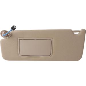 Driver Left Side Sun Visor Compatible with 2017-2021 Honda Pilot 2018-2020 Honda Ridgeline Replacement Sun Shade (Shadow Beige) with Vanity Light/with Makeup Mirror