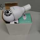 2K Light Bulb Security Camera,5G&2.4GHz WiFi 360 Motion Tracking, Color Night Vision, Alexa Compatible, Wireless WiFi Security Camera with Two-Way Audio, SD/Cloud Storage and Smart Alerts (White)