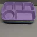 Pinkunn 8 Pcs 13'' Large Divided Plates Unbreakable Wheat Straw Dinnerware Lunch Trays Lightweight Reusable Plastic Compartment Microwave Dishwasher Safe Separator Plates(Classic)